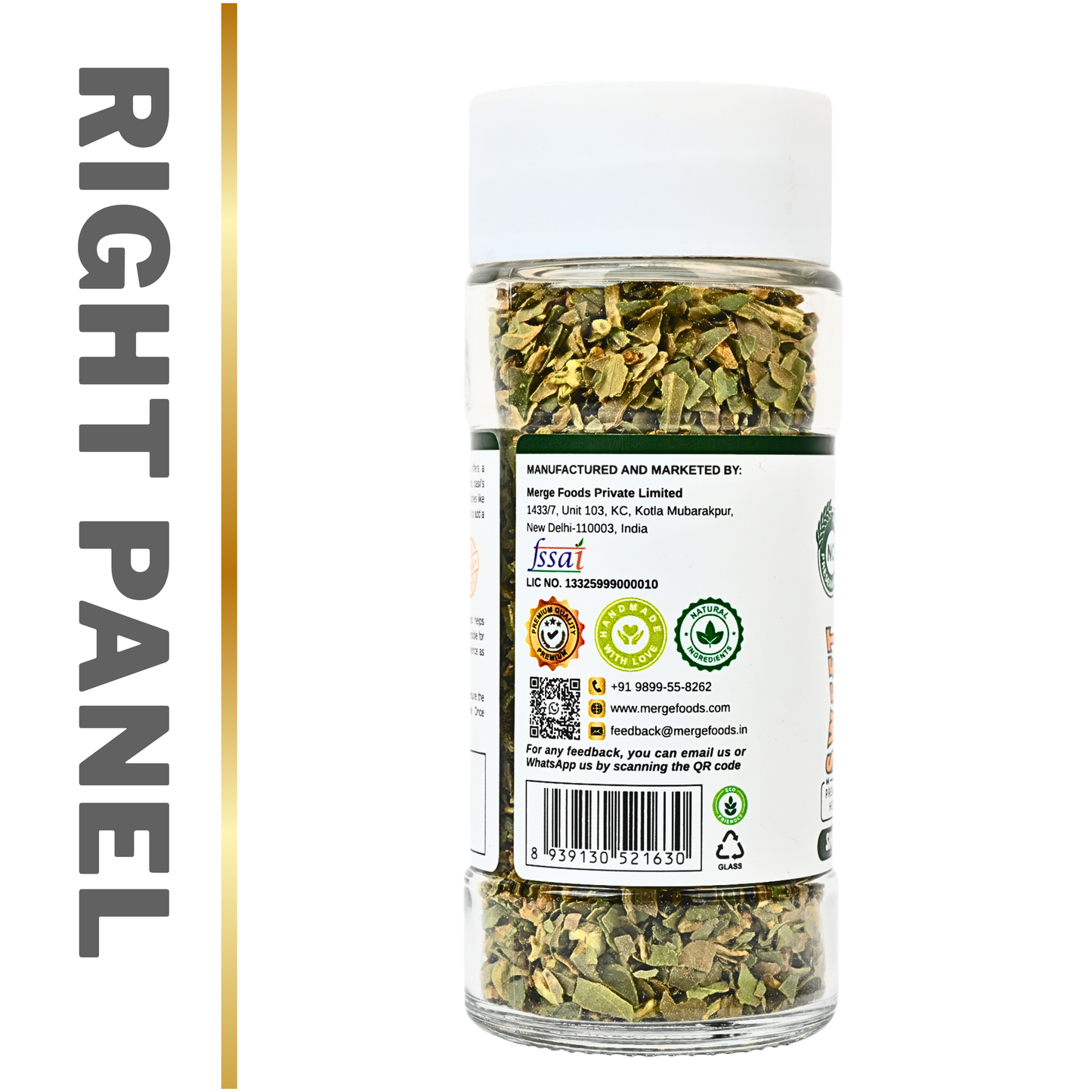 SWEET BASIL HERB || Freeze Dried | Extremely-Light | Medium to Large Flake Size | Experience Deep Aroma & Delicate Sweet Herb Flavour