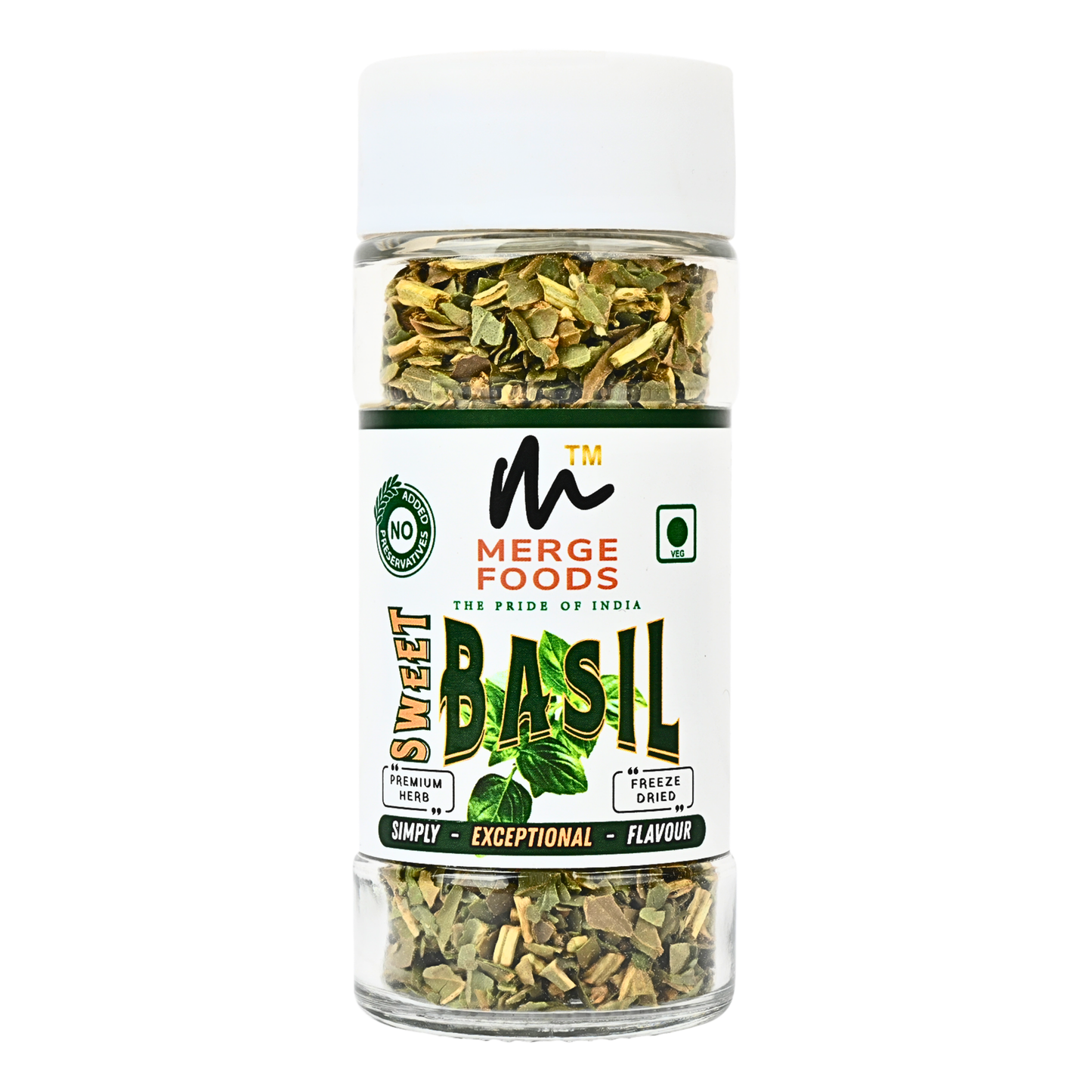 SWEET BASIL HERB || Freeze Dried | Extremely-Light | Medium to Large Flake Size | Experience Deep Aroma & Delicate Sweet Herb Flavour